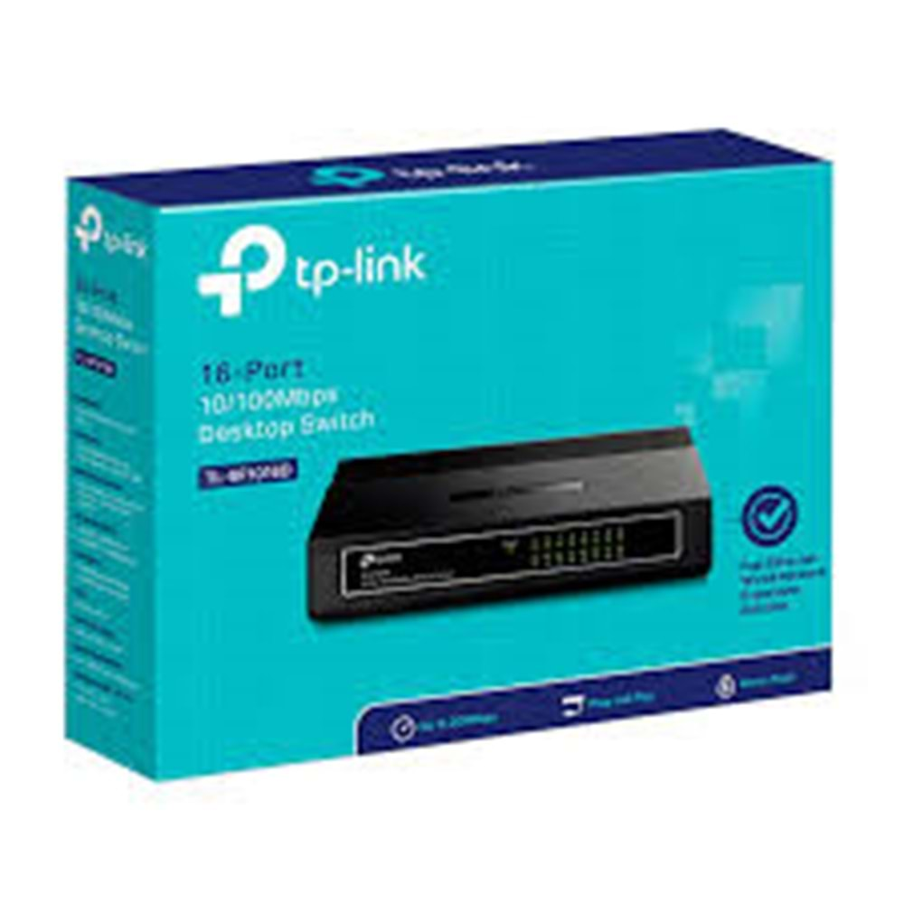 TP-LINK TL-SF1016D 16 PORT 10/100 YÖNETİLEMEZ SWİTCH