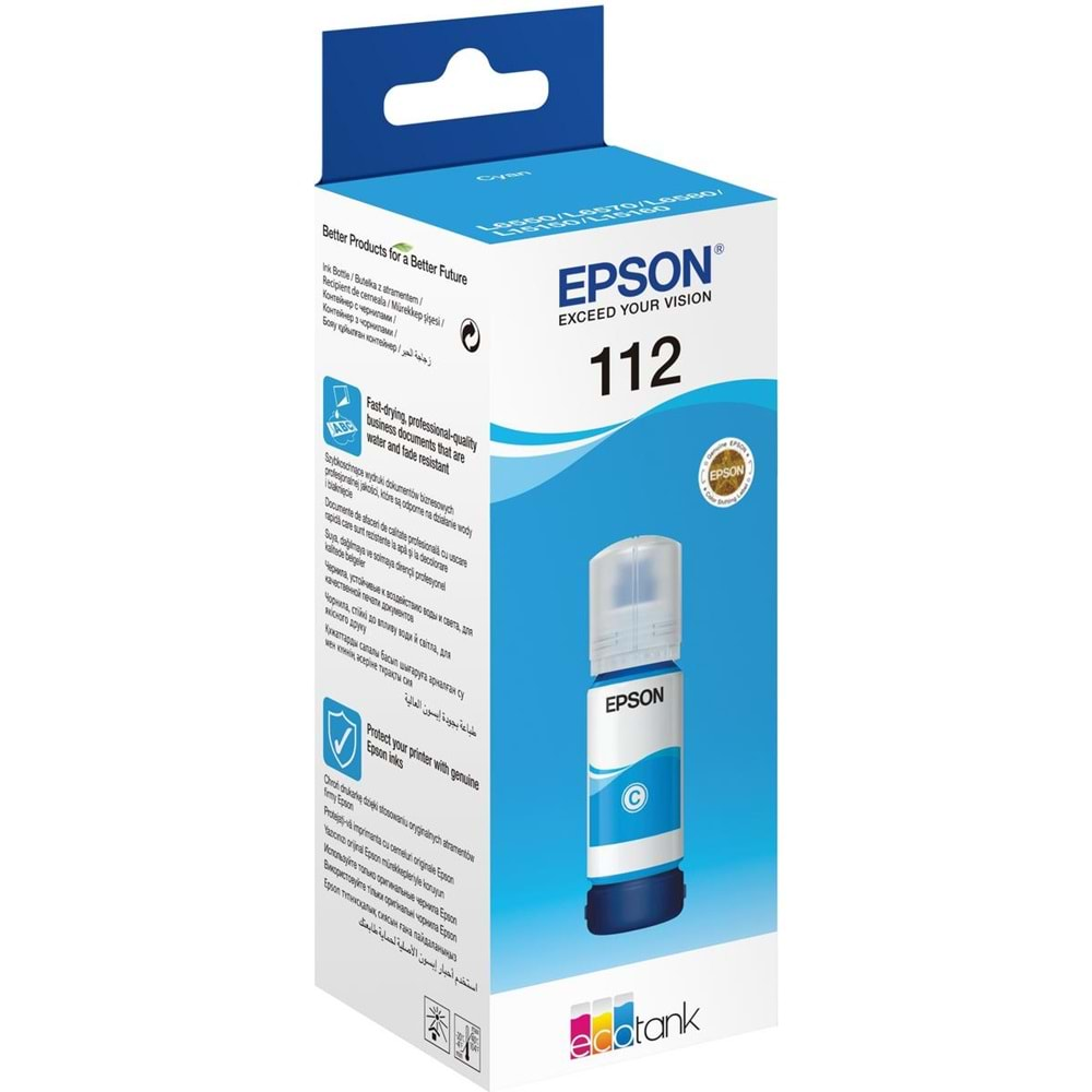 Epson T06C2 112 Cyan Mavi Şişe Mürekkep C13T06C24A