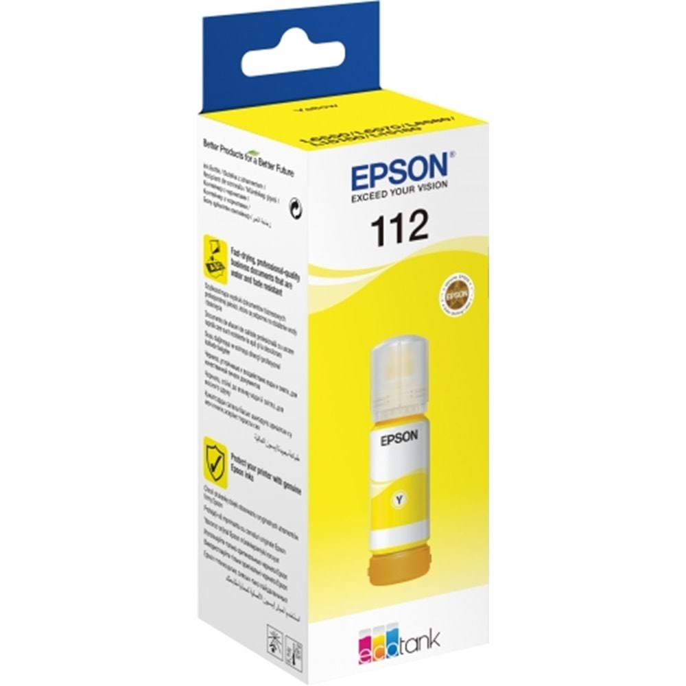 Epson T06C4 112 Yellow Sarı Şişe Mürekkep C13T06C44A